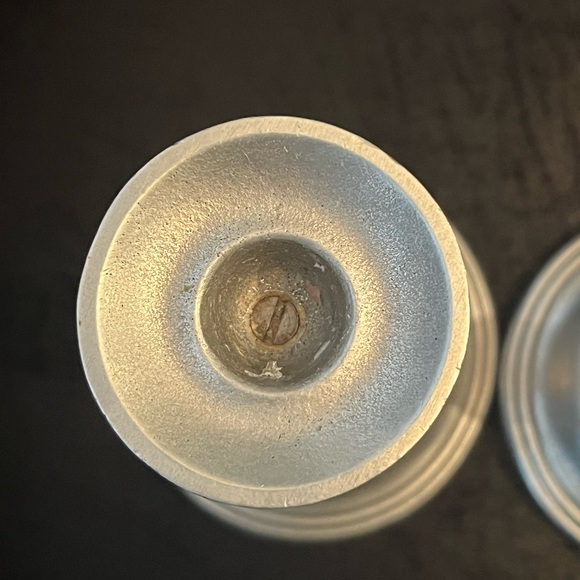 Vintage Wilton 1972 Metal and Wooden Candlesticks Set of 2 - Picture 8 of 12